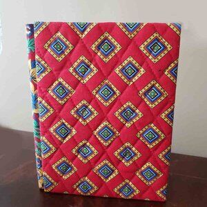 NWOT Vera Bradley EMILY Blue & Red 4x6 Double Photo Picture Frame Quilted